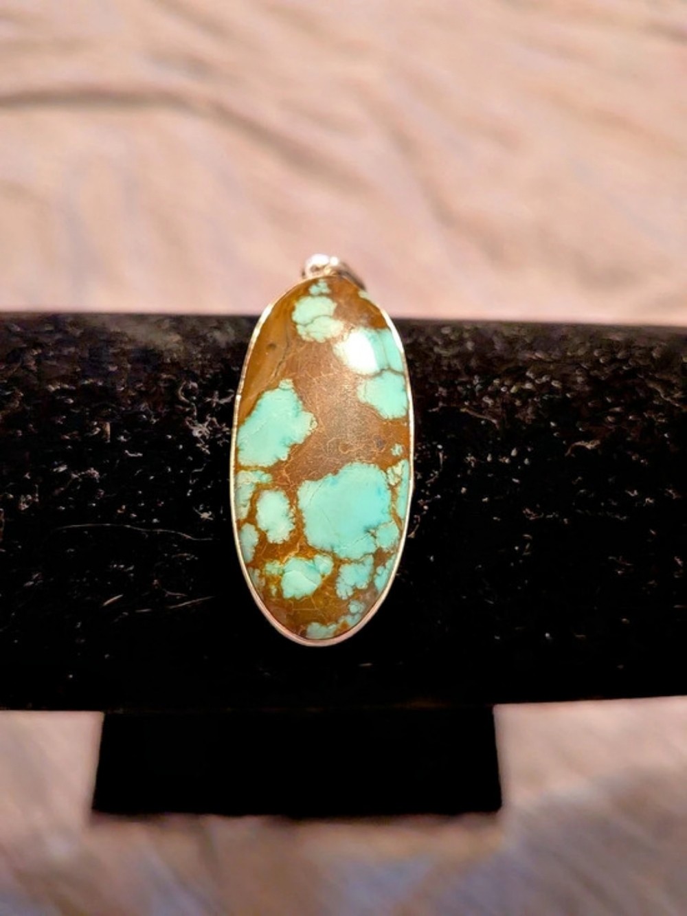 Turquoise Pendant In Sterling Silver Like New